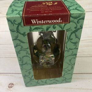 PFALTZGRAFF Winterwood Minature Globe Ornament Good Wishes NIB Box Wear